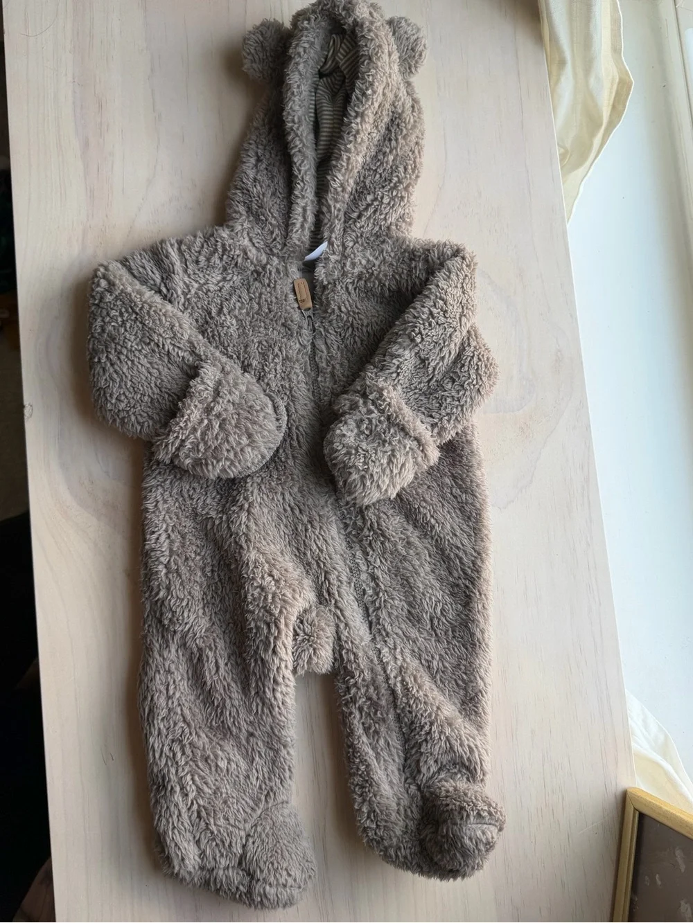 Carter's Plush Teddy Footed One-Piece - Brown